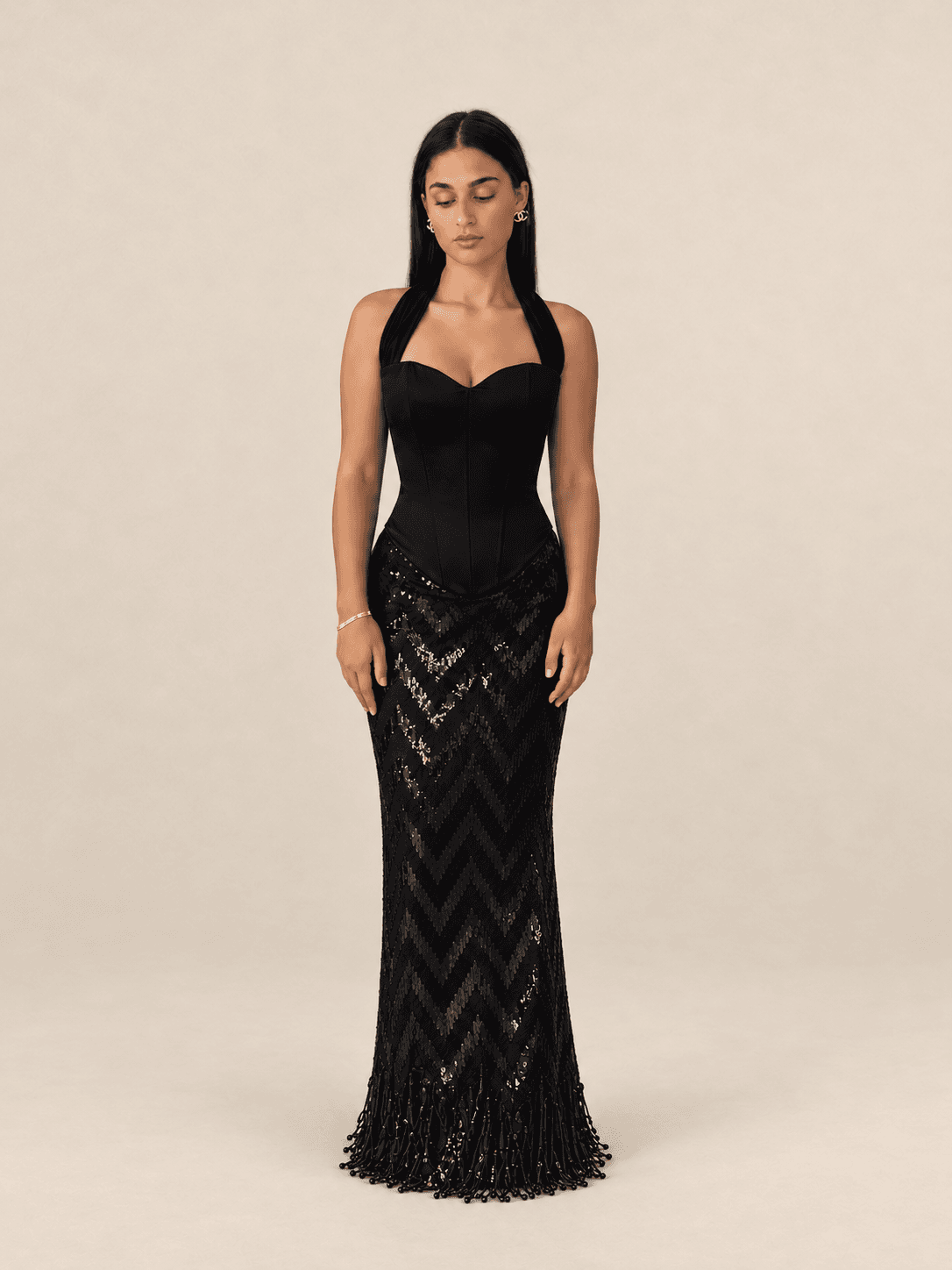Olive Leaf dress — look 01